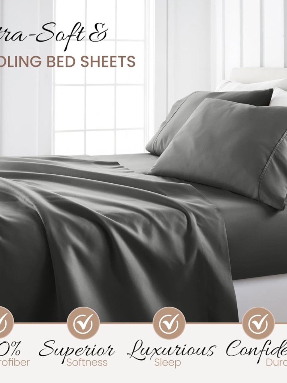 Linen Market Brushed Microfiber Twin XL Sheet Set 3 Piece  816651026425